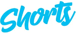 shorts logo in blue text (cropped 250 pixels wide)