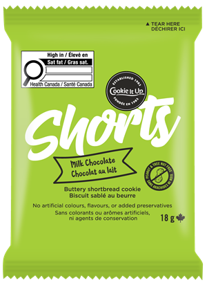 milk chocolate shorts 18g pouch